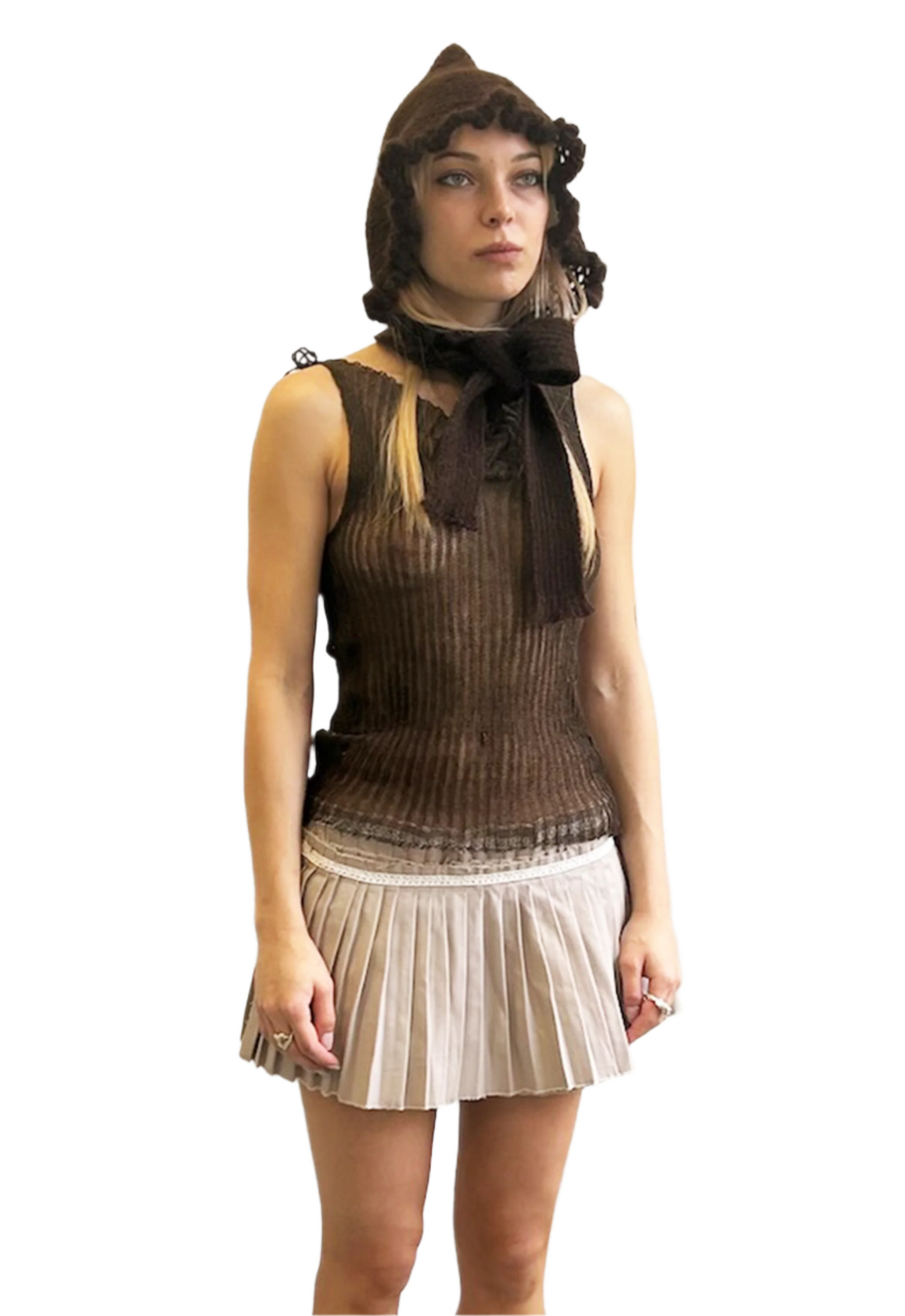 Linen Rabia Top - Brown