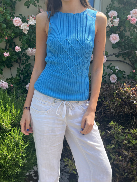 Florence Knit Top Blue